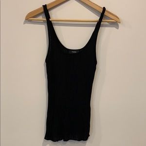 Theory black super soft tank top